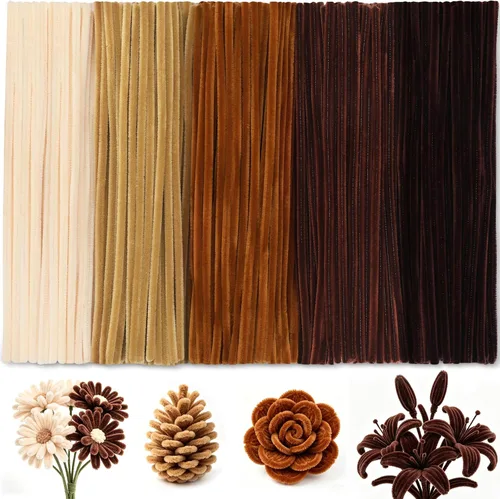 Vista 17 de Limpiapipas de Navidad, 500 piezas de limpieza de tuberías artesanales Colores de Navidad 02
