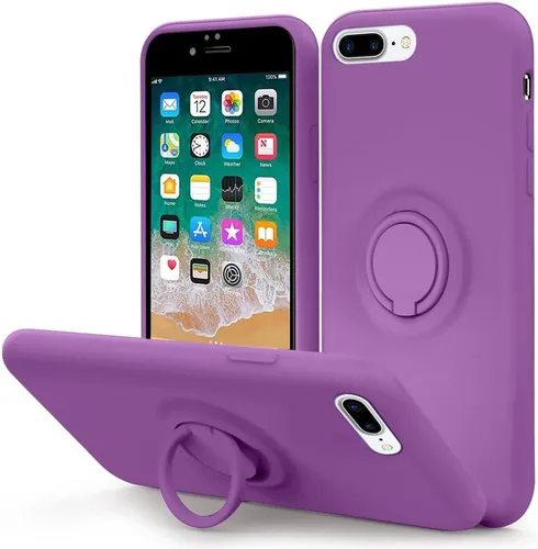Vista 11 de MOCCA - Funda protectora de silicona con soporte, antiarañazos, de cuerpo completo y a prueba de golpes para iPhone XS/X de 5.8 pulgadas, morado