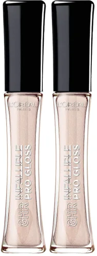 Vista 7 de L'Oreal Paris Makeup Infallible - Brillo labial hidratante de 8 horas, pétalo nude, 0.21 onzas líquidas Pétalo Desnudo