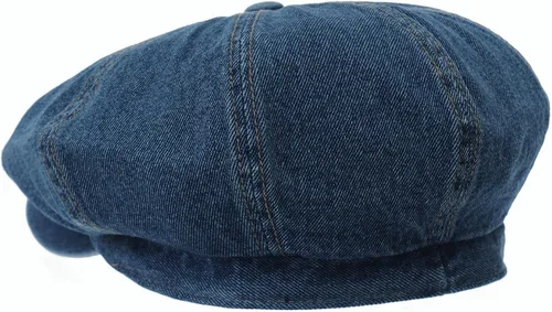 Vista 3 de WITHMOONS Sombrero de periódico de algodón de mezclilla Baker Boy Boina Gorra plana KR3613