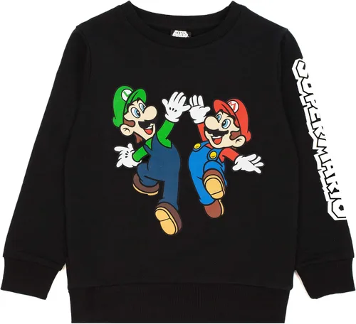 Vista 3 de SUPER MARIO Sudadera Luigi Character Gamers - Sudadera de manga larga para niños Negro
