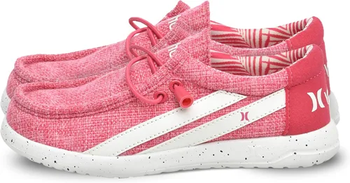 Vista 20 de Hurley - Mocasines elásticos con cordones para niños, zapatos de lona para niños y niñas - Cómodos, duraderos, elegantes - Zapatillas de moda