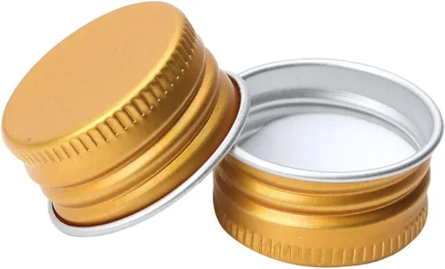 Vista 3 de Aislor Latas de aluminio Latas de acero redondas con tapa de rosca Latas de acero con tapa de tornillo Tapa de rosca Tapa de contenedores Tapa Oro