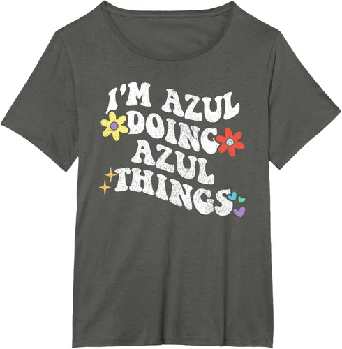 Vista 57 de Retro Groovy Im AZUL Doing AZUL Things - Camiseta divertida para el día de la madre, Negro