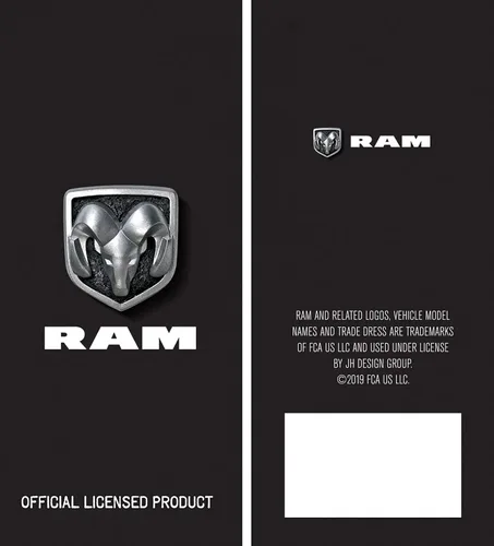 Vista 7 de JH Design Dodge Ram Logo Camiseta de manga corta para hombre, color negro