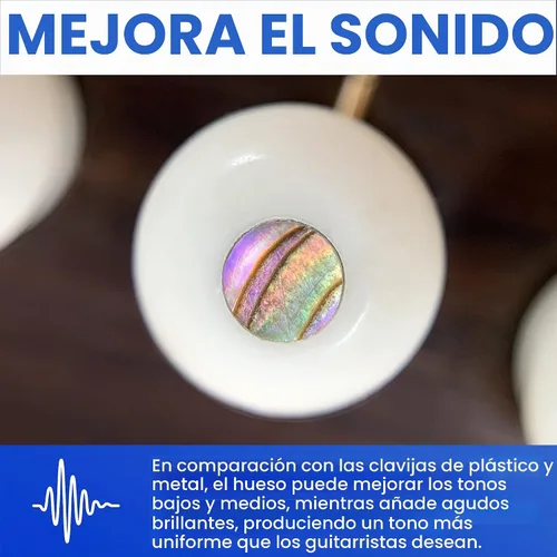 Vista 6 de Pasadores de puente de hueso ranurado Crosby Pure Bone con incrustación de punto de abulón para guitarra acústica de 6 y 12 cuerdas Hueso ranurado