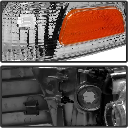 Vista 4 de ACANII - Faros delanteros para Ford Crown Victoria 1998-2011 + luces de señal de estacionamiento angular para conductor y pasajero