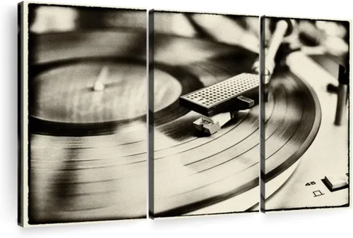 Vista 11 de Elephant Stock BW - Reproductor de discos de vinilo para pared, lienzo horizontal, decoración de pared de sala de estar de 3 piezas, impresión