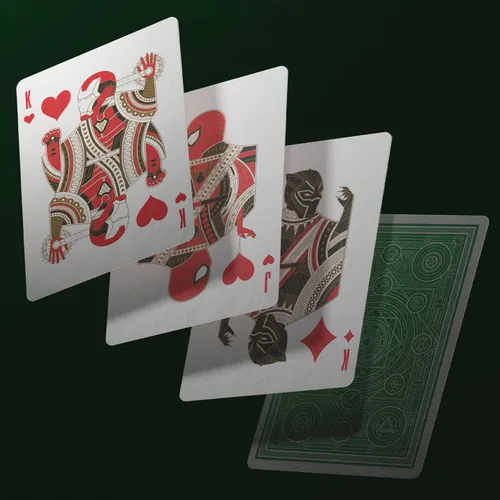 Vista 5 de theory11 Cartas de juego Avengers Edición Verde Premium - Juego de cartas de Marvel Studios de The Infinity Saga