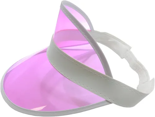 Vista 2 de Girly Fantasy Set Tenis Playa Plástico Claro Sun Bingo Vegas Dealer Golf Visor, Color múltiple
