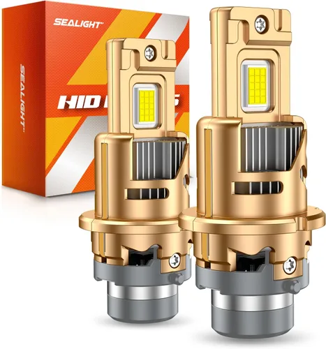 Vista 11 de SEALIGHT Bombillas HID D1S D1R, 6500K blanco frío 10X brillo HID Xenón ensamblaje de repuesto 66144 66140 85140 85140 85415 (85415C1) 0.01S