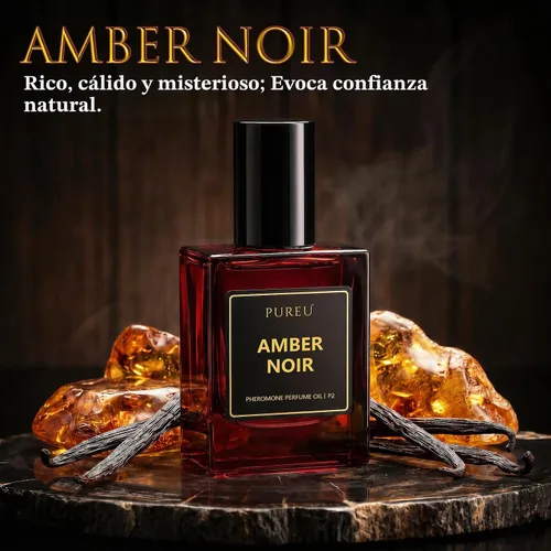 Vista 3 de PUREU Perfume de feromonas para mujer, perfumes de feromonas de larga duración, aceite ámbar y negro de vainilla, rollo en rollo de 0.34 onzas
