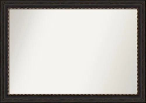 Vista 845 de Amanti Art Espejo de pared personalizado no biselado (25 x 25 pulgadas), marco de bronce acentuado, varios tamaños personalizados, espejo de baño