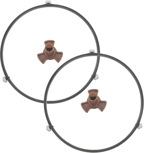 Vista 10 de 2sets Microwave Holder Ring: 22.2cm 8.74In Glass Turntable Tray Microwave Support Inner Rotating Ring Replacement Kit with with Rotating Core