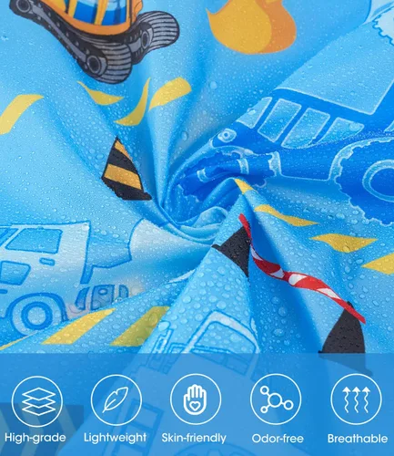 Vista 5 de WAWSAM Poncho de lluvia ligero para niños, impermeable, reutilizable