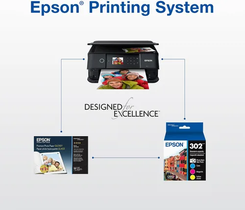 Vista 6 de Epson T302XL-BCS Claria Premium - Cartucho de tinta de alta capacidad, negro y capacidad estándar, negro y color fotográfico (CMYPB) (paquete de 2)