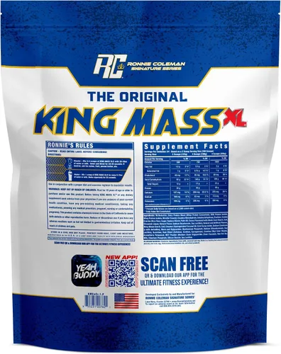 Vista 7 de Ronnie Coleman Signature Series King Mass XL Mass Gainer - Proteína en polvo, ganador muscular, 2.16 onzas de proteína, 6.35 oz de carbohidratos