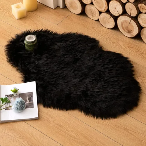 Vista 41 de MIULEE Alfombra de Área de Lujo Súper Suave y Esponjosa de Piel Sintética Rectangular Alfombra Decorativa de Felpa Shaggy para Mesita de Noche Sofá
