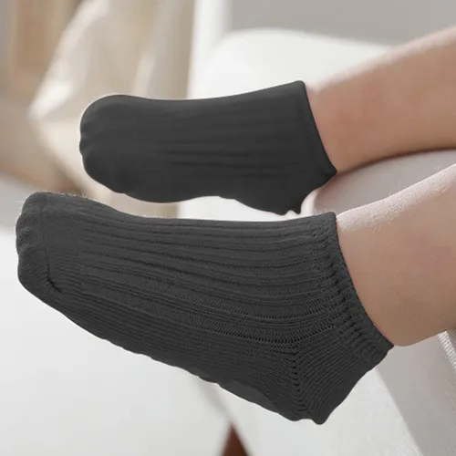 Vista 8 de Calcetines de tobillo antideslizantes con agarres de algodón multicolor para bebés recién nacidos 6 pares