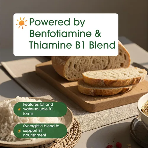 Vista 6 de NatureBell Benfotiamina con tiamina - 240 cápsulas vegetarianas - 300 mg de benfotiamina y 100 mg de tiamina - para la salud del corazón, producción