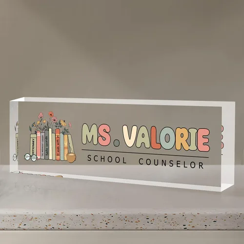 Vista 43 de Placa de nombre personalizada para escritorio, placa de nombre de escritorio personalizada, placa de nombre acrílica, accesorios de escritorio