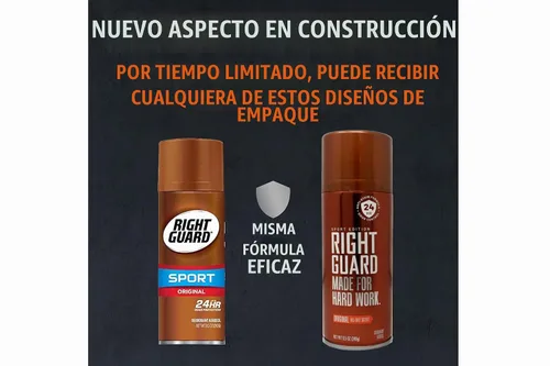 Vista 4 de Right Guard Desodorante deportivo, aerosol, original 8.5 oz (paquete de 8)