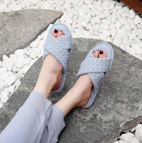 Vista 9 de Pure Cotton - Pantuflas cómodas de espuma viscoelástica para mujer