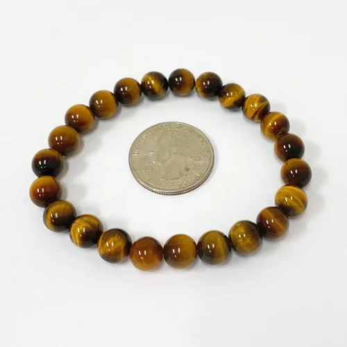 Vista 104 de Gem Avenue Handmade Round Bead Stretch Bracelet Unisex Natural Stone Beaded Jewelry for Men & Women, Elastic Wristband for Daily Wear