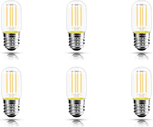 Vista 26 de Bombilla LED E26 de 7.3 pulgadas, 6 W, regulable, bombillas Edison blancas suaves de 2700 K, 800 lm, igual a 80 W, tubular T10 T9, bombilla larga