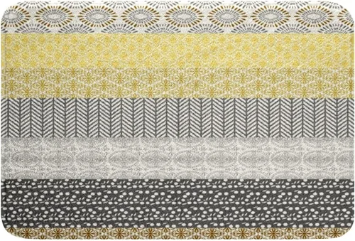 Vista 9 de Tapetes de baño bohemios a rayas para baño, 16 x 24 pulgadas, alfombras de baño bohemias para niños y niñas, decoración folclórica floral exótica