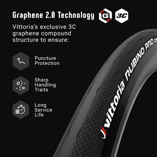 Vista 7 de Vittoria Rubino Pro Control G2.0 - Neumático plegable para bicicleta de carretera