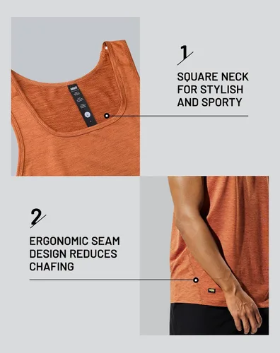 Vista 3 de MIER Camisetas de entrenamiento sin mangas para hombre, secado rápido, natación, atletismo, gimnasio, correr, muscular, playa, camisetas sin mangas