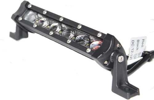 Vista 2 de 2 x 8 pulgadas sola fila 30 W Off Road barra de luz LED Spot Beam LED 12V barra luz para camión ATV Ute SUV Pickup Cab SUV Bus 4X4WD UTE Van IP68