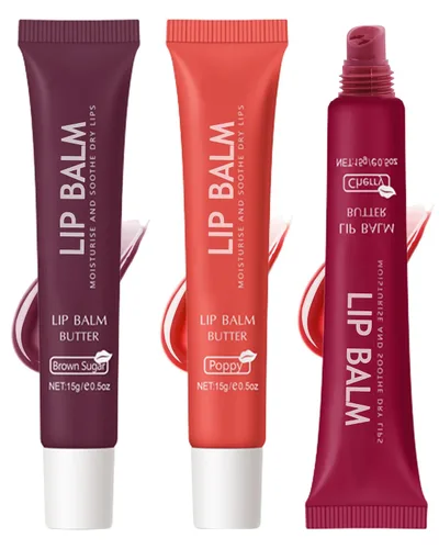 Vista 13 de Bálsamo labial mantequilla vainilla, aceite hidratante de brillo de labios transparente, hidratante para el cuidado de los labios 01#