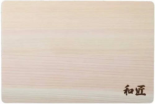 Vista 8 de WASHO Hinoki Japanese Cypress - Tabla de cortar prémium fabricada en Japón (pequeña), color marrón