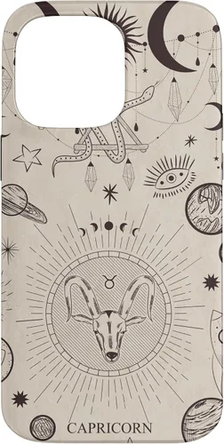 Vista 21 de Estuche estético para iPhone 12/12 Pro astrológico celestial con signo del zodiaco Capricornio