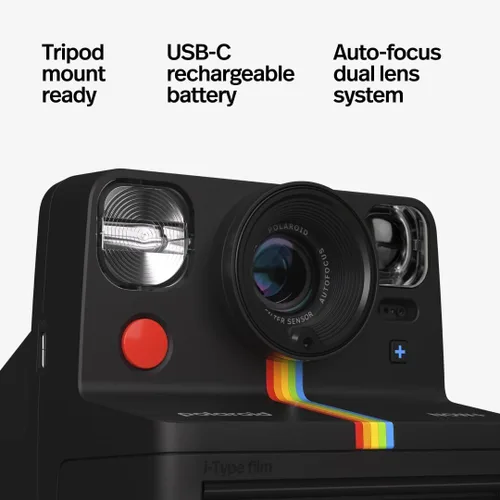 Vista 9 de Paquete de Polaroid Now R Plus Generation 2 Cámara de película instantánea tipo I conectada con Bluetooth (blanco) + trípode de mesa + paquete
