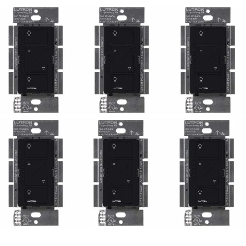 Vista 29 de Lutron Caseta - Interruptor de atenuación inteligente original (requiere Lutron Smart Hub), para luces LED, 150 vatios, un solo polo/3 vías, no Negro