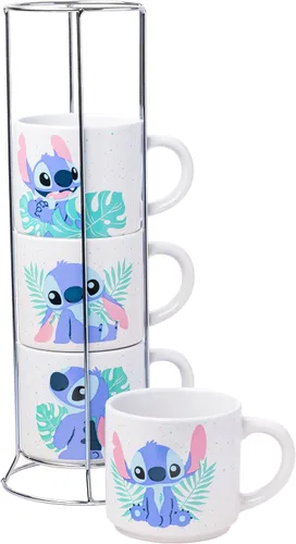 Vista 15 de Silver Buffalo Care Bears - Juego de tazas de cerámica con logotipo de corazón arcoíris, 4 unidades, 10 onzas