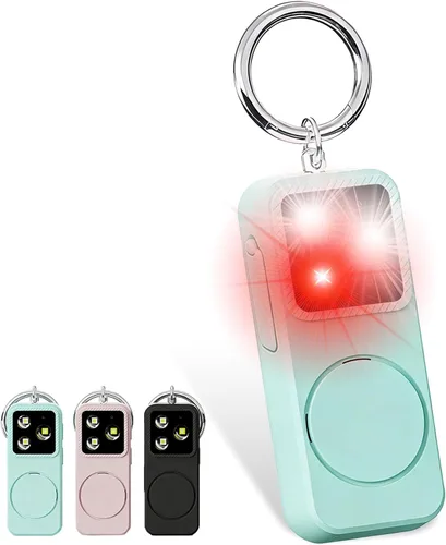 Vista 9 de Alarma de seguridad personal, sirena estroboscópica recargable de 150dB