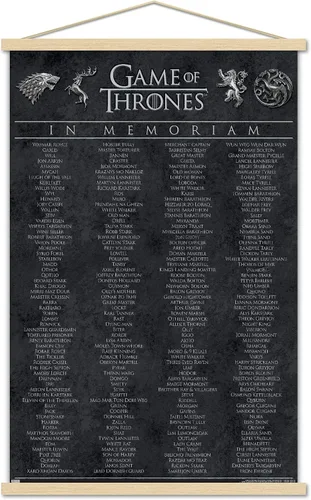 Vista 15 de Póster de pared de Juego de Tronos en memoria, 22.4 pulgadas de largo x 14.7 W, versión enmarcada de madera de granero Versión enmarcada Barnwood