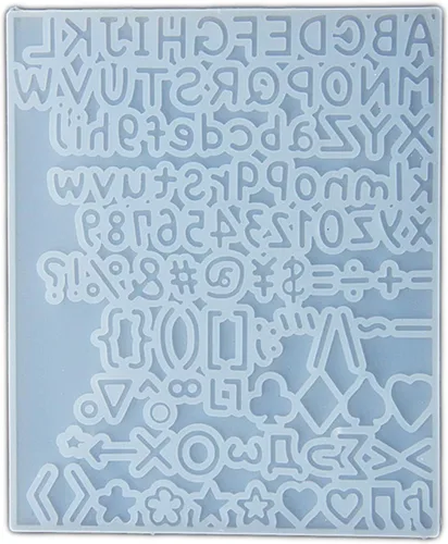 Vista 7 de Molde de silicona pequeño de resina flexible con forma de letra y número, fácil de liberar, perfecto para llavero y resina con números artísticos
