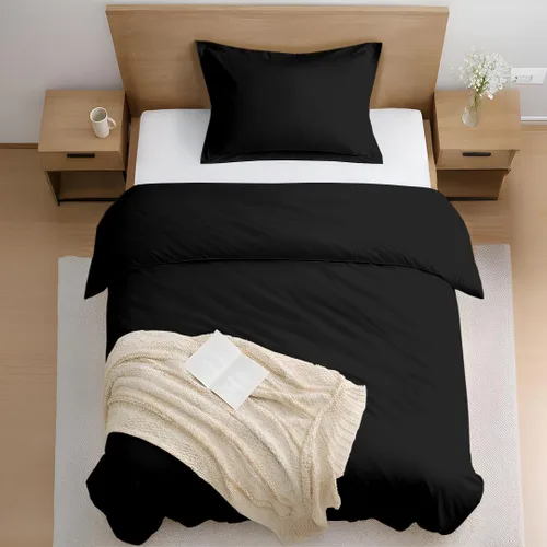 Vista 14 de Kotton Culture - Funda de edredón de microfibra prelavada de 1 pieza, tamaño individual, ropa de cama ultrasuave, ligera y transpirable, cierre