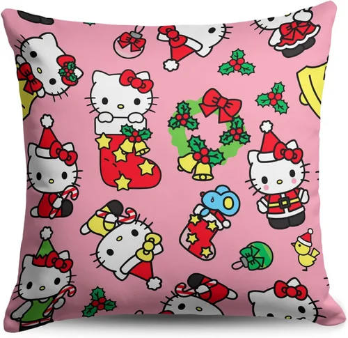 Vista 11 de Northwest Almohada Hello Kitty, 18 x 18 pulgadas, Cocoa Cutie