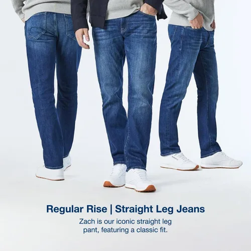 Vista 5 de Mavi Jeans Mens Zach ascenso Regular pierna recta en azul negro Williamsburg