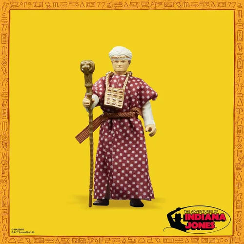Vista 4 de Indiana Jones and The Raiders of The Lost Ark Retro Collection Belloq (Ceremonial) juguete, figuras de acción de 3.75 pulgadas para niños a partir