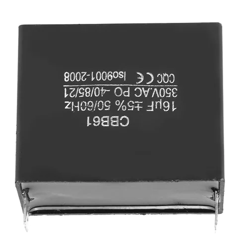 Vista 9 de Cbb61 15Uf 5% 300Vac 50 60Hz Condensador de motor de plástico negro Cbb61 Motor Corriendo Condensador de arranque Cqc 350V AC 16Uf 50 60Hz