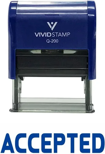 Vista 11 de Sello de goma autoentintado aceptado (tinta azul) - Grande