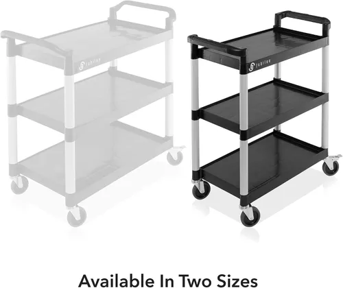 Vista 3 de Jubilee Carrito de servicio utilitario de 3 niveles con ruedas, 31.5" x 37.5