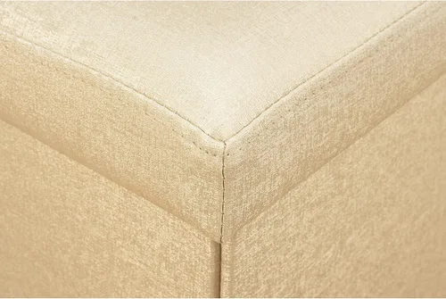 Vista 6 de Simplify Cubo otomano plegable de piel sintética (F-0646-MET-GOLD)